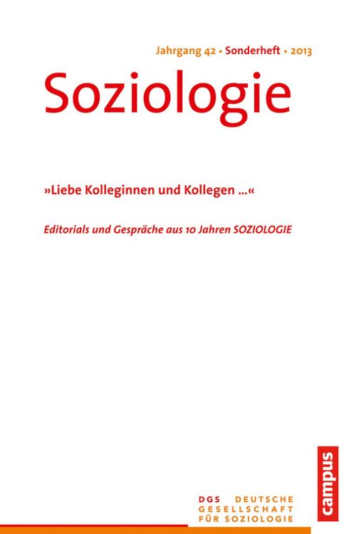 Produktbild: Soziologie Jg. 42 (2013) Sonderheft