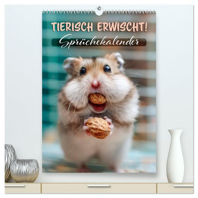 Produktbild: Tierisch erwischt (hochwertiger Premium Wandkalender 2026 DIN A2 hoch), Kunstdruck in Hochglanz