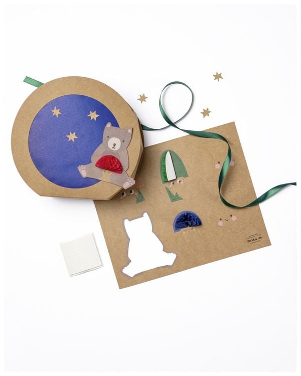 Produktbild: FOLIA Bastelartikel DIY Laterne Woodland, inkl. 1 LED-Licht und Batterien