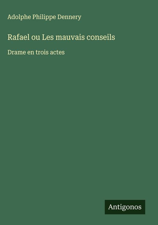 Produktbild: Rafael ou Les mauvais conseils