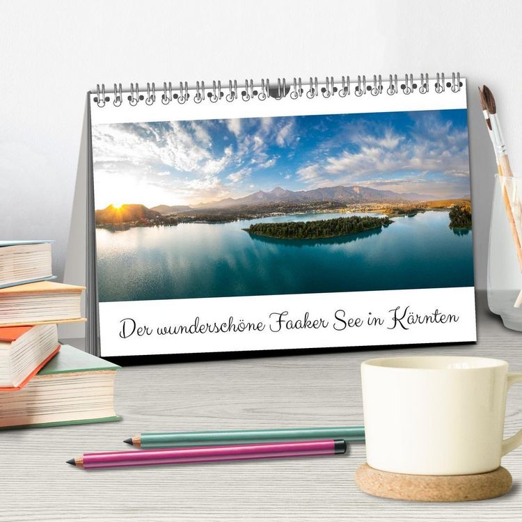 Produktbild: Der wundersch&ouml;ne Faaker See in K&auml;rnten (Tischkalender 2026 DIN A5 quer), CALVENDO Monatskalender
