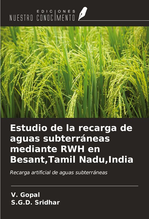 Produktbild: Estudio de la recarga de aguas subterr&aacute;neas mediante RWH en Besant,Tamil Nadu,India