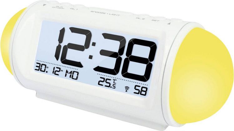 Produktbild: Techno Line WT 499 Funk Wecker Weiß Alarmzeiten 2