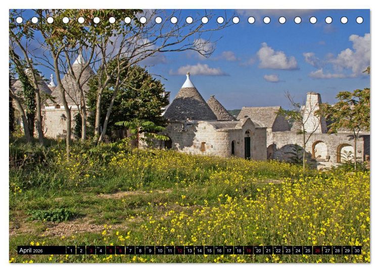 Produktbild: Apulien - Eine Rundreise (Tischkalender 2026 DIN A5 quer), CALVENDO Monatskalender
