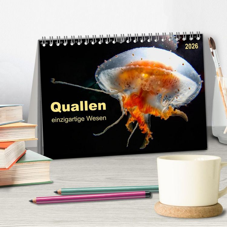 Produktbild: Quallen - einzigartige Wesen (Tischkalender 2026 DIN A5 quer), CALVENDO Monatskalender