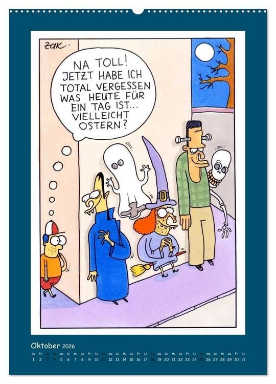 Produktbild: Na Toll! Comics von Martin Zak (hochwertiger Premium Wandkalender 2026 DIN A2 hoch), Kunstdruck in Hochglanz