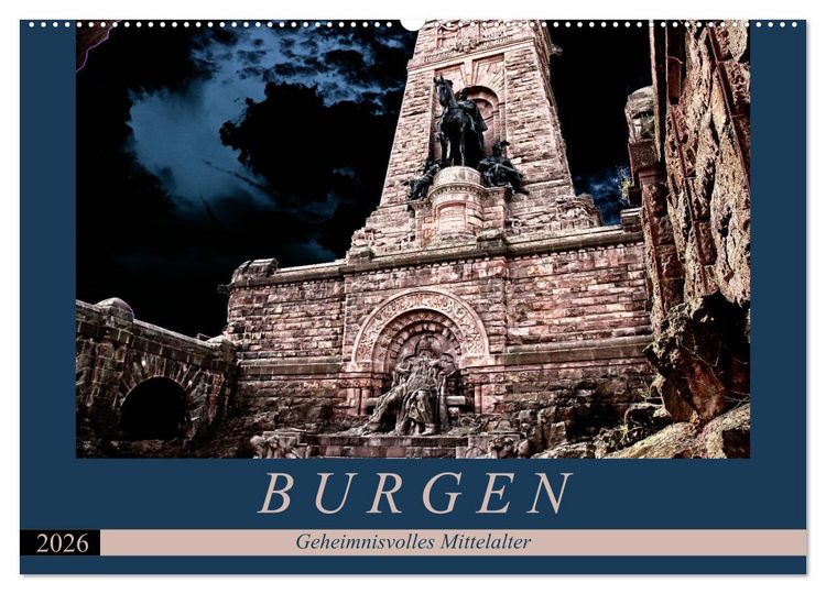 Produktbild: Burgen - Geheimnisvolles Mittelalter (Wandkalender 2026 DIN A2 quer), CALVENDO Monatskalender