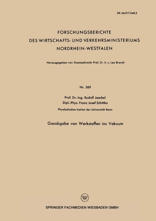 Produktbild: Gasabgabe von Werkstoffen ins Vakuum