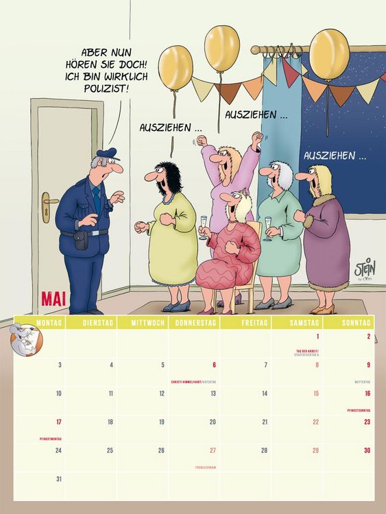 Produktbild: Viel Spa&szlig; im neuen Jahr 2027 mit Uli Stein: Monatsplaner mit komplett neuen Cartoons