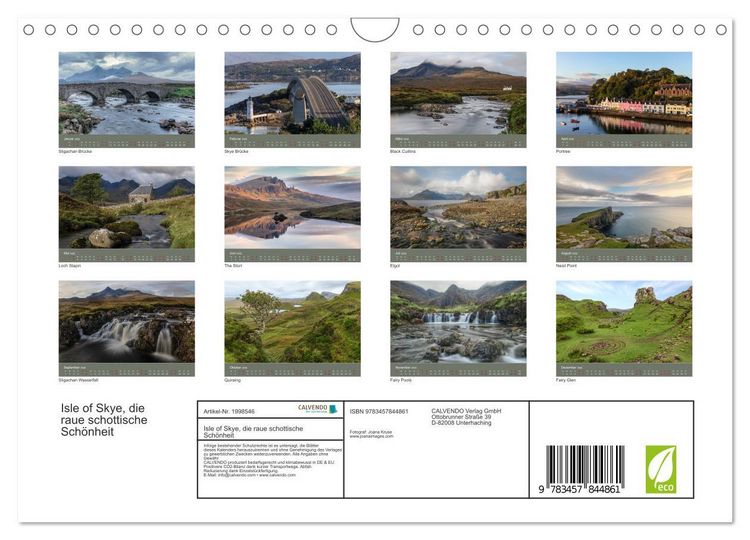 Produktbild: Isle of Skye, die raue schottische Sch&ouml;nheit (Wandkalender 2026 DIN A4 quer), CALVENDO Monatskalender
