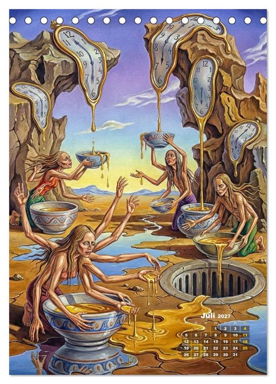 Produktbild: Dali und Magritte: zwei surreale Wirklichkeiten (Tischkalender 2027 DIN A5 hoch), CALVENDO Monatskalender