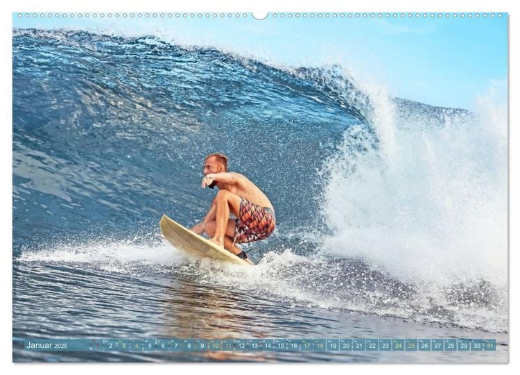 Produktbild: Surfen: Die perfekte Welle finden - Edition Funsport (hochwertiger Premium Wandkalender 2026 DIN A2 quer), Kunstdruck in Hochglanz