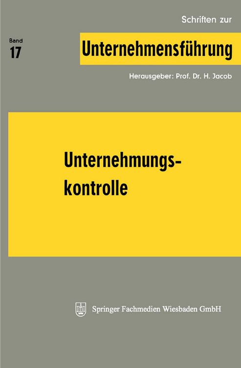 Produktbild: Unternehmungskontrolle