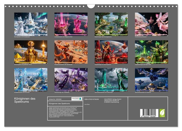 Produktbild: K&ouml;niginnen des Spektrums (Wandkalender 2027 DIN A3 quer), CALVENDO Monatskalender