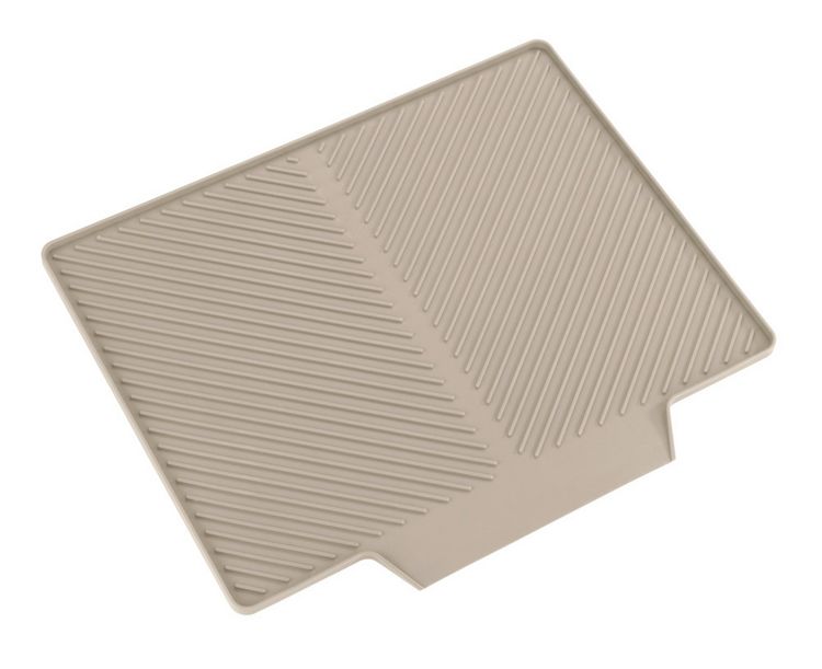 Produktbild: Abtropfmatte Mod. Nelia, beige, Kunststoff, 34x40x3 cm, geneigte Fl&auml;che f&uuml;r Wasserablauf