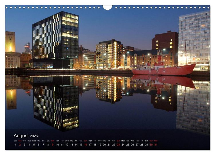 Produktbild: Liverpool - Water and Light (Wall Calendar 2026 DIN A3 landscape), CALVENDO 12 Month Wall Calendar