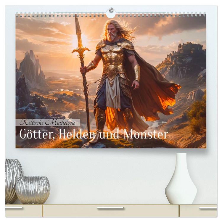 Produktbild: Keltische Mythologie - G&ouml;tter, Helden und Monster (hochwertiger Premium Wandkalender 2026 DIN A2 quer), Kunstdruck in Hochglanz
