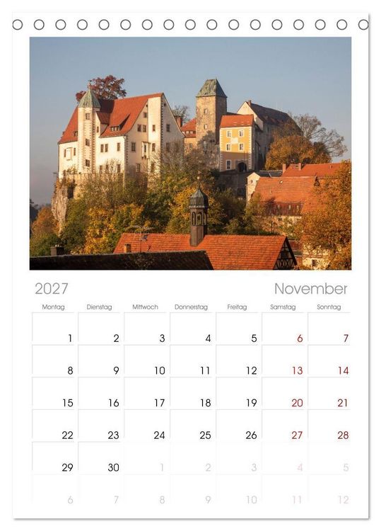 Produktbild: Tischplaner 2027 - Burgen in Deutschland (A5 Tischkalender zum Aufstellen) CALVENDO