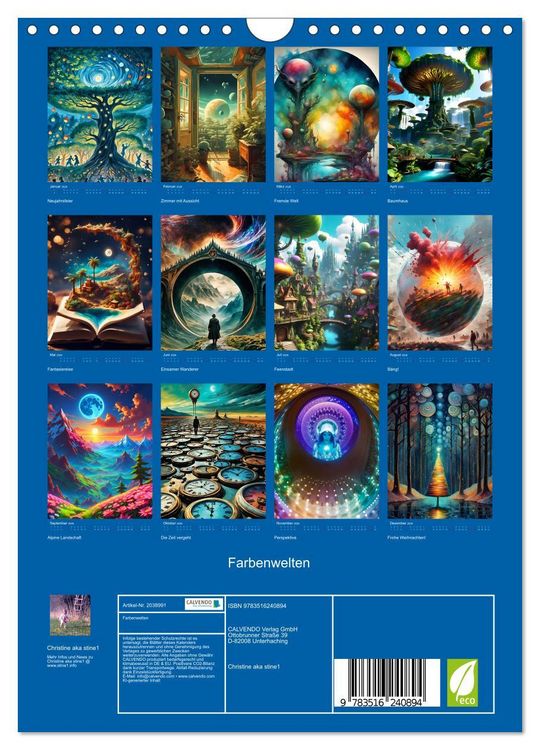 Produktbild: Farbenwelten (Wandkalender 2026 DIN A4 hoch), CALVENDO Monatskalender