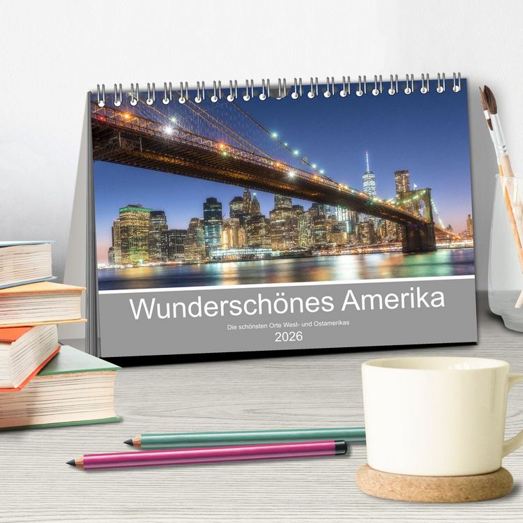 Produktbild: Wundersch&ouml;nes Amerika (Tischkalender 2026 DIN A5 quer), CALVENDO Monatskalender