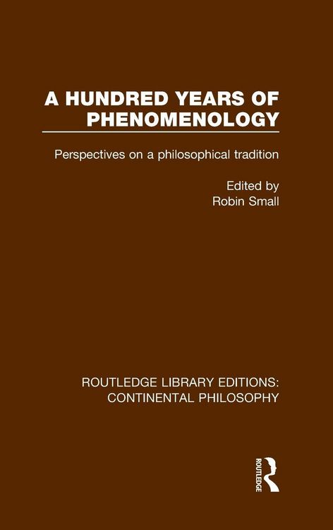 Produktbild: A Hundred Years of Phenomenology