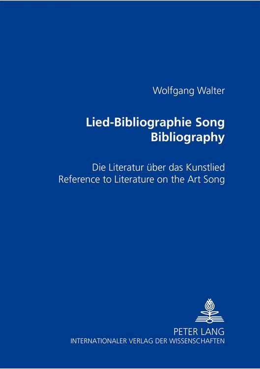 Produktbild: Lied-Bibliographie - Song Bibliography