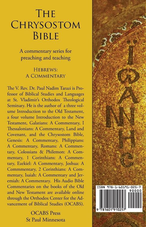 Produktbild: The Chrysostom Bible - Hebrews: A Commentary