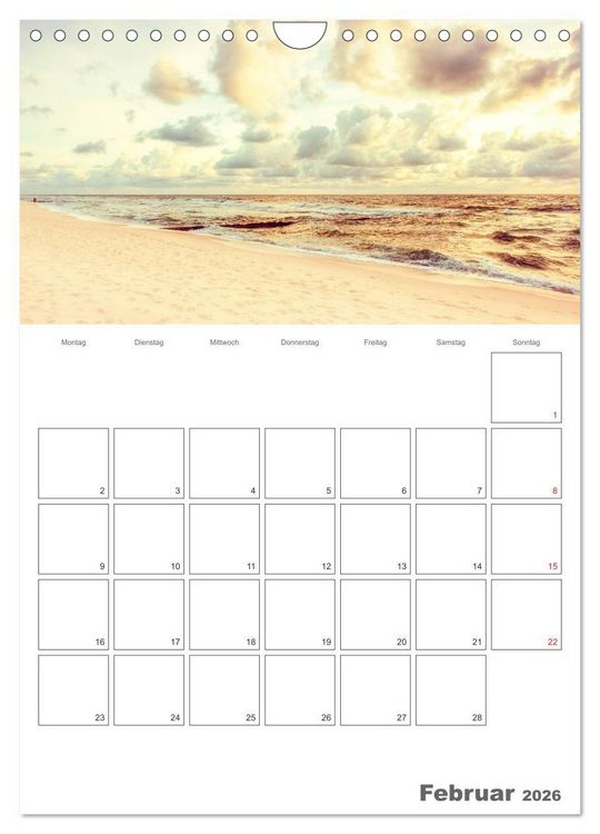 Produktbild: Strandbilder - K&uuml;nstlerische Impressionen von der Nordsee (Wandkalender 2026 DIN A4 hoch), CALVENDO Monatskalender