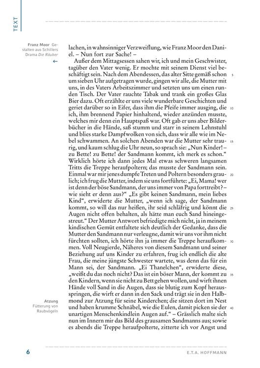 Produktbild: Der Sandmann von E. T. A. Hoffmann (Textausgabe)