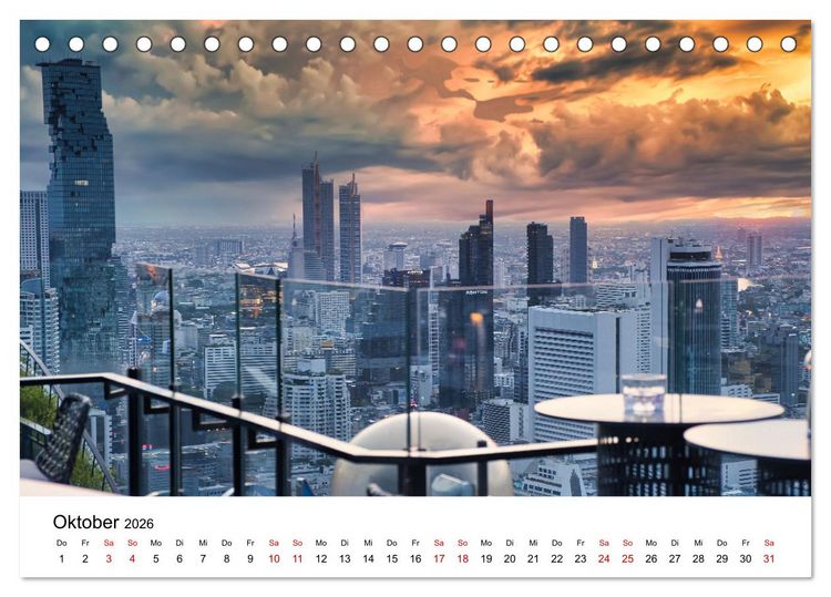 Produktbild: Bangkok das traumhafte Reiseziel (Tischkalender 2026 DIN A5 quer), CALVENDO Monatskalender