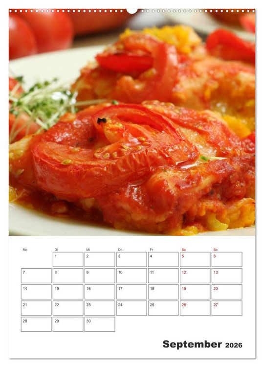 Produktbild: Leckeres mit Tomate (Wandkalender 2026 DIN A2 hoch), CALVENDO Monatskalender