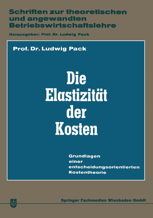 Produktbild: Die Elastizit&auml;t der Kosten