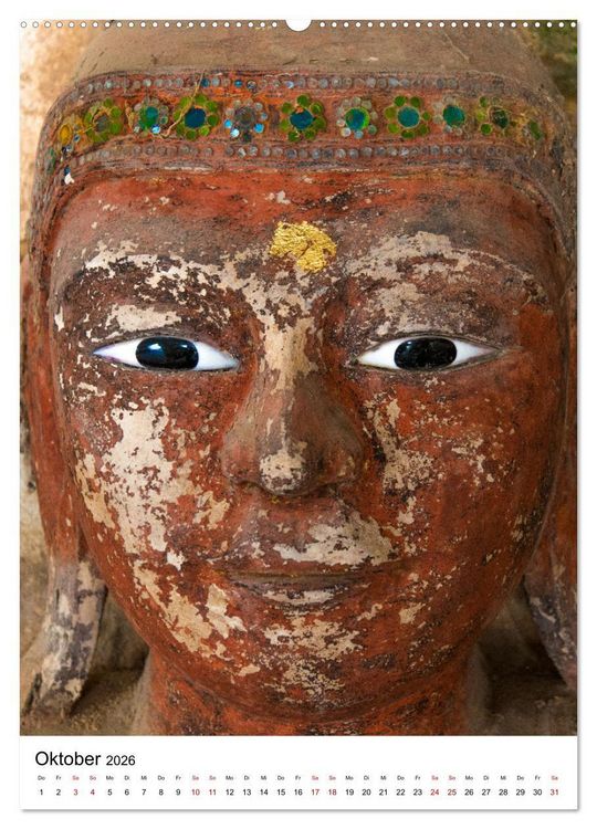 Produktbild: Buddhas im Gl&uuml;ck (Wandkalender 2026 DIN A2 hoch), CALVENDO Monatskalender
