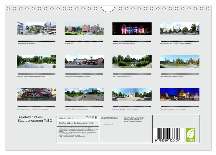 Produktbild: Bielefeld gibt es! Stadtpanoramen Teil 2 (Wandkalender 2026 DIN A4 quer), CALVENDO Monatskalender