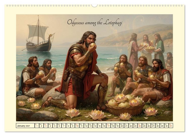 Produktbild: The adventurous journey of Odysseus (Wall Calendar 2027 DIN A2 landscape), CALVENDO 12 Month Wall Calendar