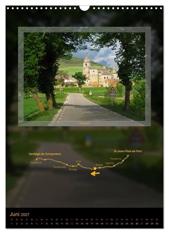 Produktbild: Jakobsweg - Camino Franc&eacute;s (Wandkalender 2027 DIN A3 hoch), CALVENDO Monatskalender