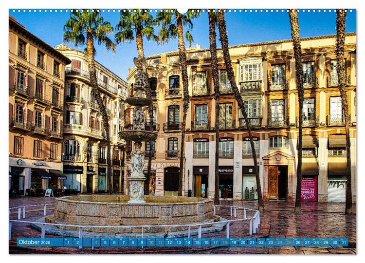 Produktbild: Malaga Highlights der Stadt an der Costa del Sol (Wandkalender 2026 DIN A2 quer), CALVENDO Monatskalender