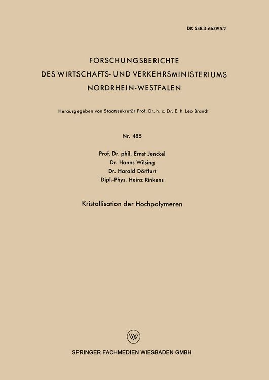 Produktbild: Kristallisation der Hochpolymeren