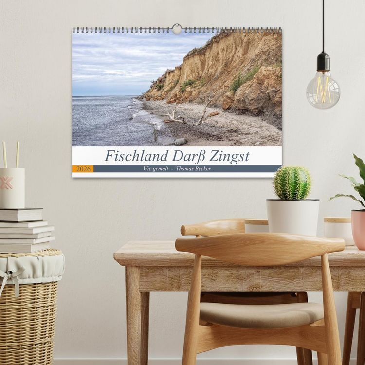 Produktbild: Fischland Dar&szlig; Zingst - wie gemalt (Wandkalender 2026 DIN A3 quer), CALVENDO Monatskalender