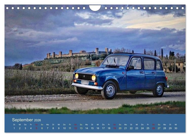 Produktbild: Kultauto aus Frankreich - Renault 4 (Wandkalender 2026 DIN A4 quer), CALVENDO Monatskalender