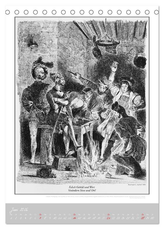Produktbild: Faust - Weltliteraturkalender (Tischkalender 2026 DIN A5 hoch), CALVENDO Monatskalender