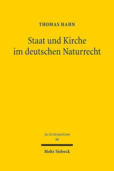 Produktbild: Staat und Kirche im deutschen Naturrecht