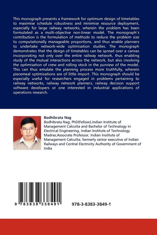 Produktbild: Optimal Design of Timetables for Large Railways
