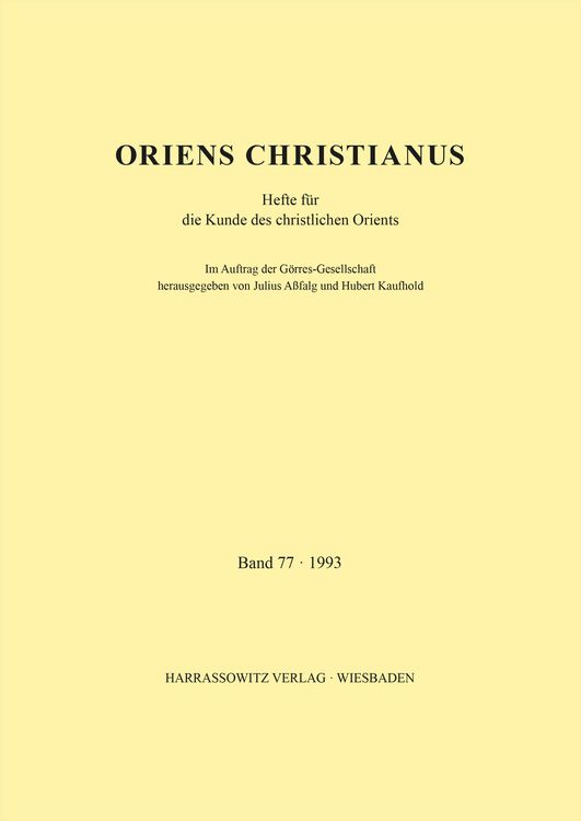 Produktbild: Oriens Christianus 77 (1993)