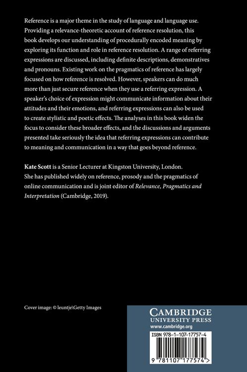 Produktbild: Referring Expressions, Pragmatics, and Style