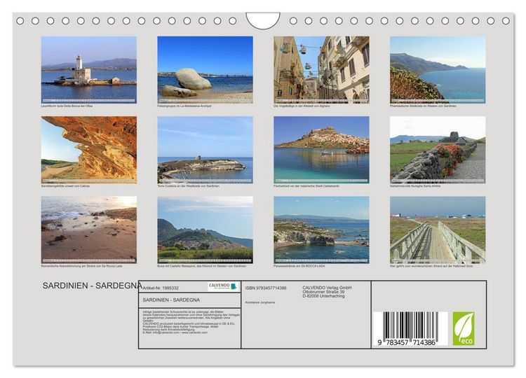 Produktbild: SARDINIEN - SARDEGNA (Wandkalender 2026 DIN A4 quer), CALVENDO Monatskalender