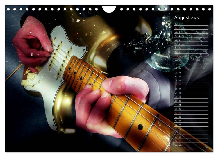 Produktbild: Rockgitarren Power (Wandkalender 2026 DIN A4 quer), CALVENDO Monatskalender