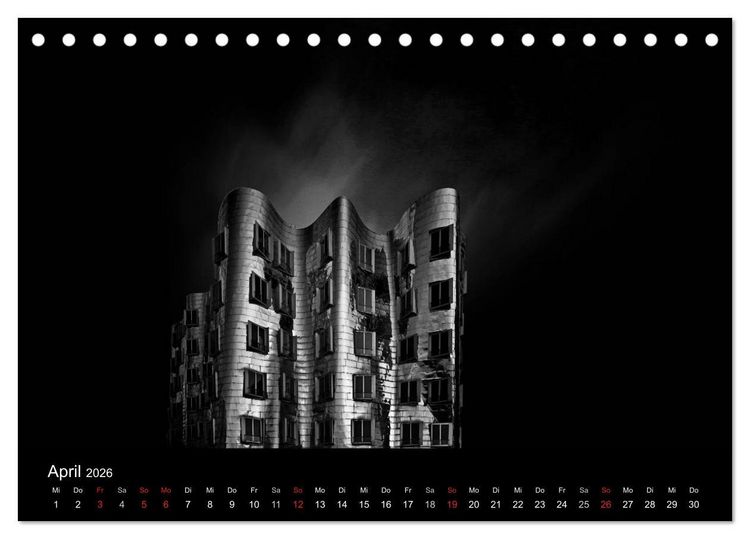 Produktbild: Black-Schwarz-Noir 2026 (Tischkalender 2026 DIN A5 quer), CALVENDO Monatskalender