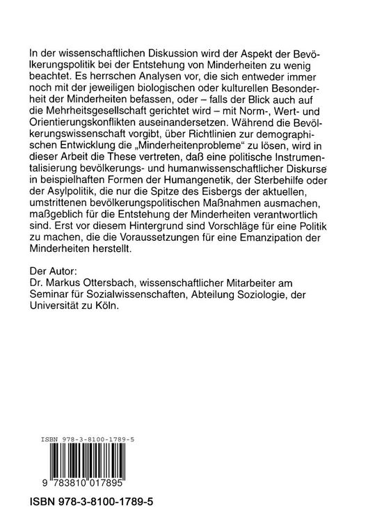 Produktbild: Gesellschaftliche Konstruktion von Minderheiten