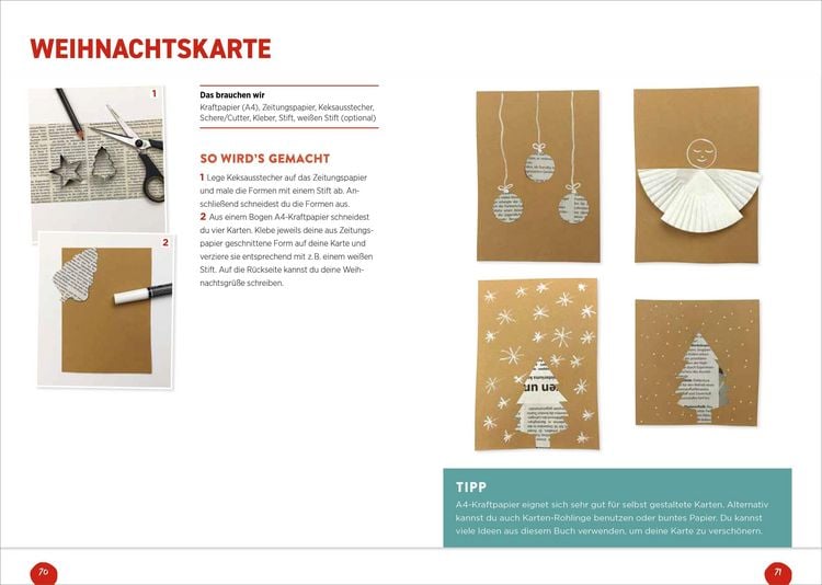 Produktbild: Weihnachtsbasteln mit Papier